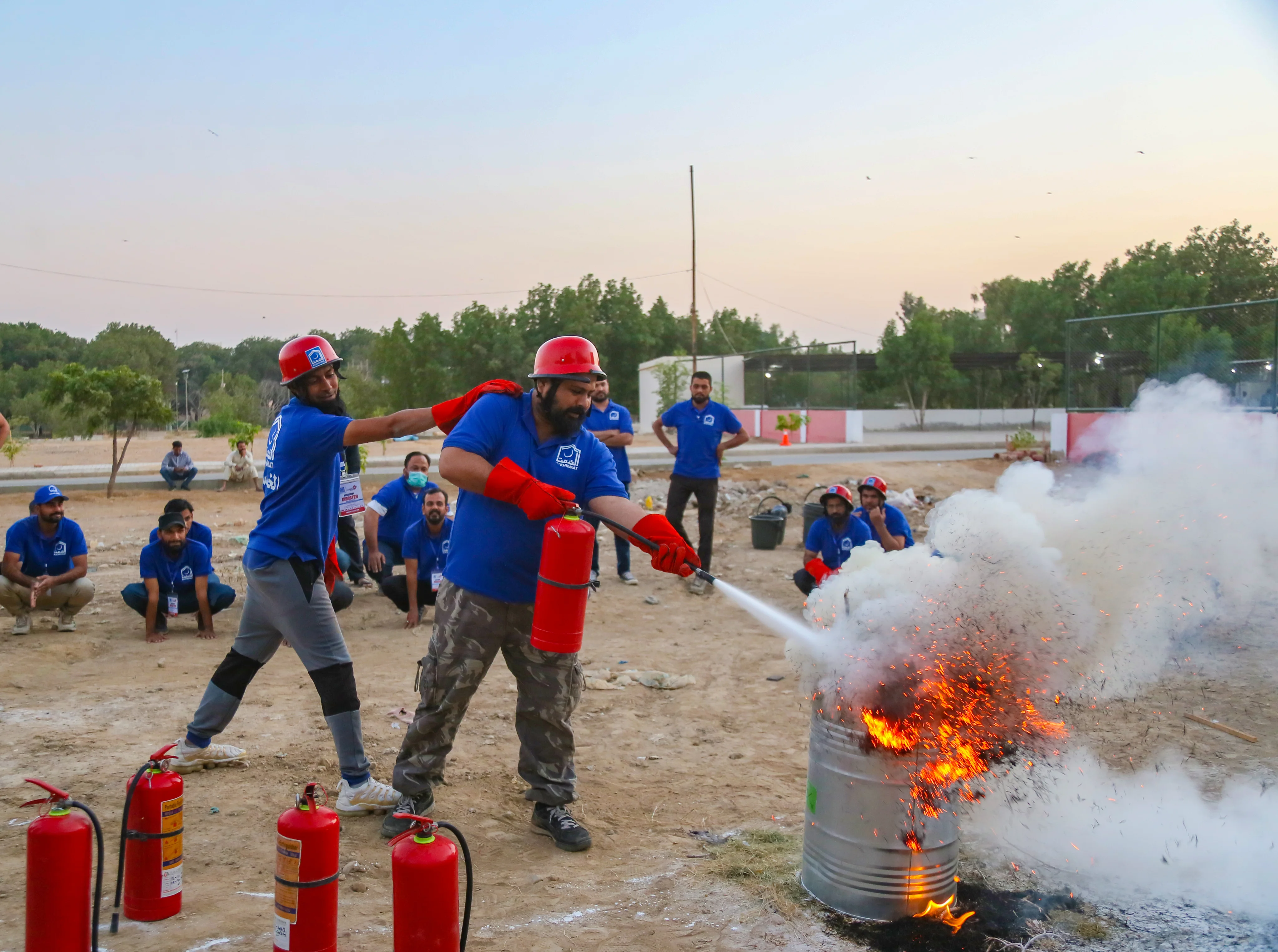 Medical camp after disaster