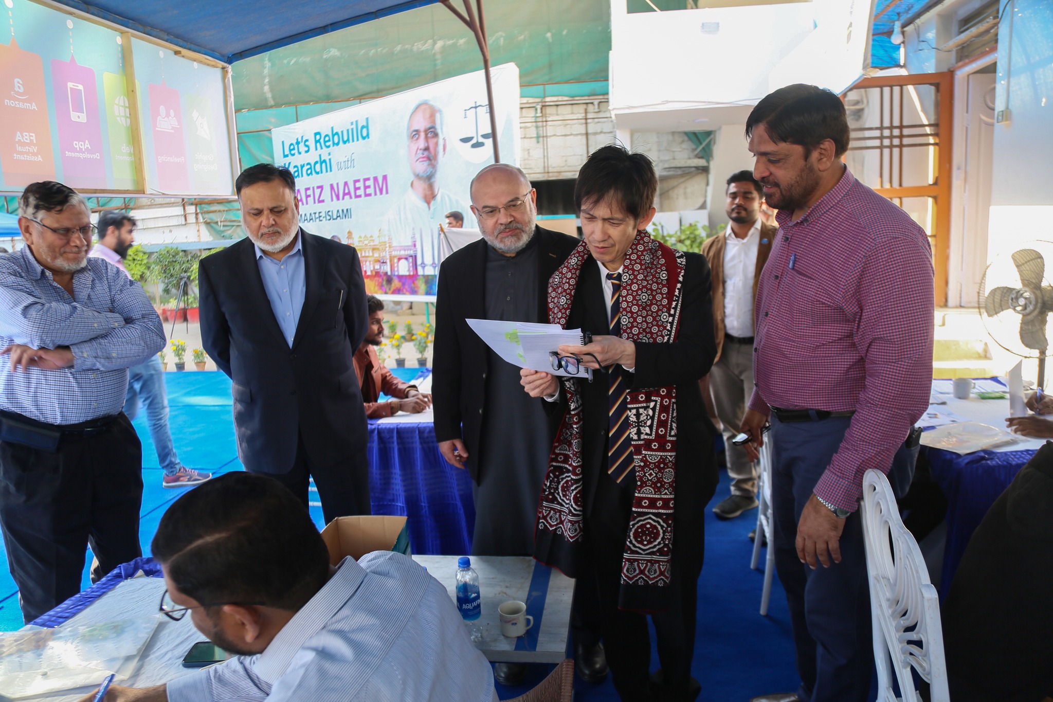 Japanese dep consul general visits alkhidmat s bano qabil interview